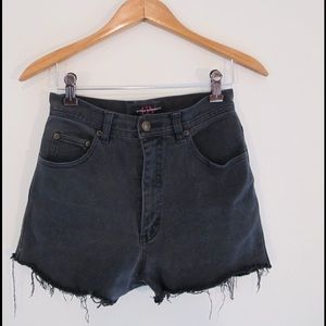 HIGH WAISTED ~ BLACK DENIM ~ SHORTS