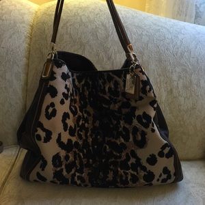Coach Madison Phoebe Shoulder Bag in Ocelot Print