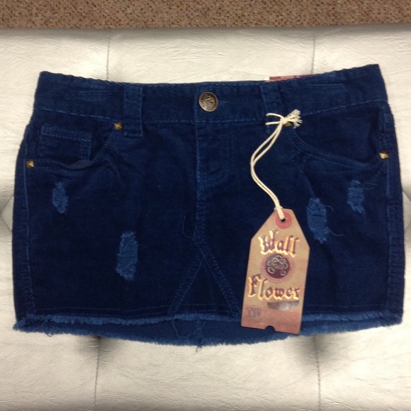Blue/Green Wallflower Cardory Mini Skirt