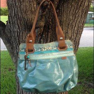 FINAL SALE! Fossil blue keyper handbag
