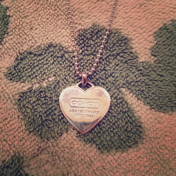 Coach Silver Heart Necklace