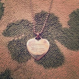 Coach Silver Heart Necklace