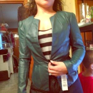 Faux leather jacket