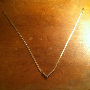 7 jeweled faux gold necklace