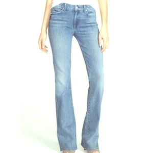 Paige Pico Low Rise Light Wash Boot Cut Denim