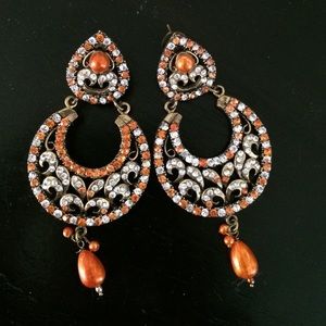 Orange & gold earrings!