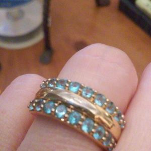Blue topaz size 5 ring