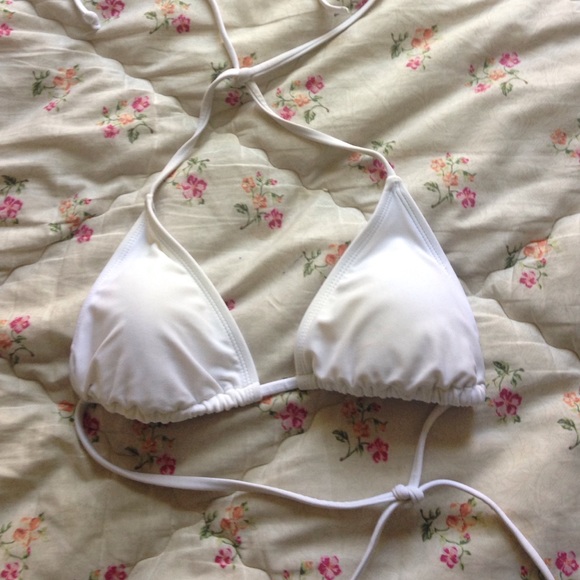White triangle bikini top