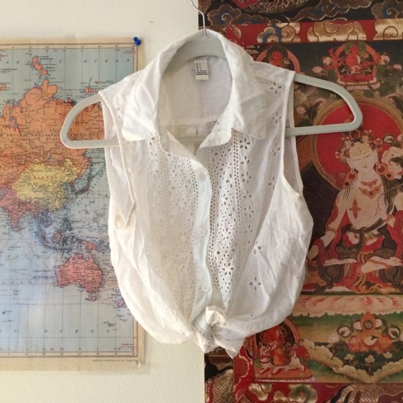 White Eyelit Blouse