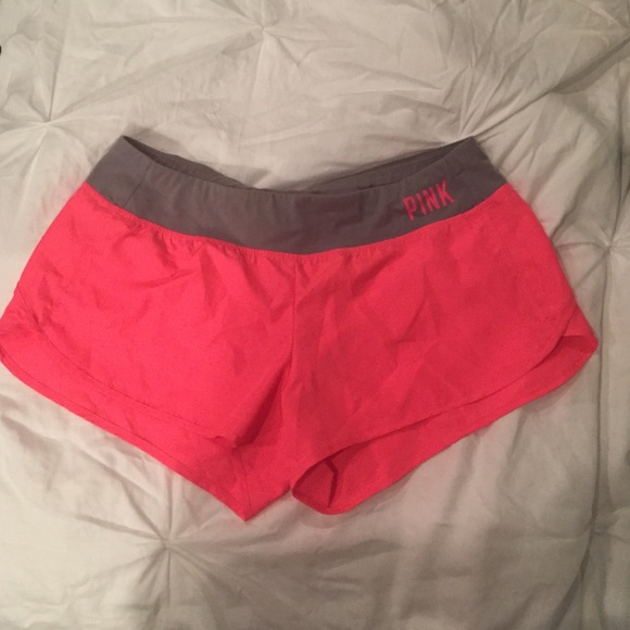 PINK neon workout shorts