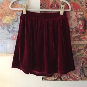 Maroon Velvet Skirt