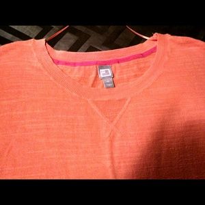 Cute orange sweater...3/4 sleeve.. high low