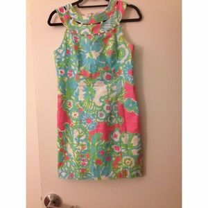 Lilly Pulitzer "Lindy" beaded yoke shift dress