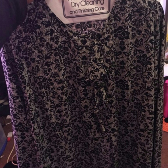 Paisley print long sleeve button up top