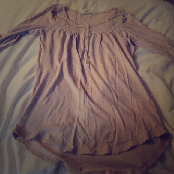 Blush Pink Henley Shirt