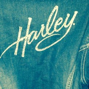 NWOT Harley Davidson  Blingy denim jacket