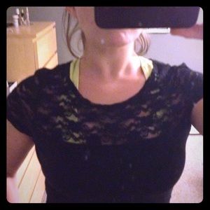 Black lace top