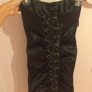 Arden B Strapless Black Dress