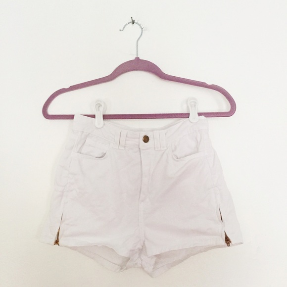 Stretch Twill High-Waist Side Zipper Short