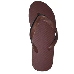 Cariris Brown Women's 8 / 9 Rubber Flip Flops NWT