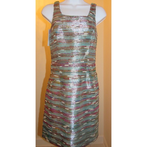 Multi color rush or formal dress