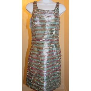 Multi color rush or formal dress