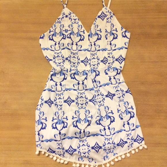 Dresses & Skirts - Brand New! Royal Blue Pom Dress!
