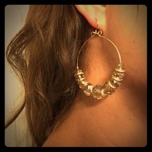 Gold hoops earrings
