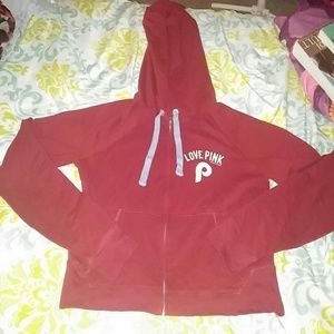 Adorable PINK Phillies crop top hoodie!