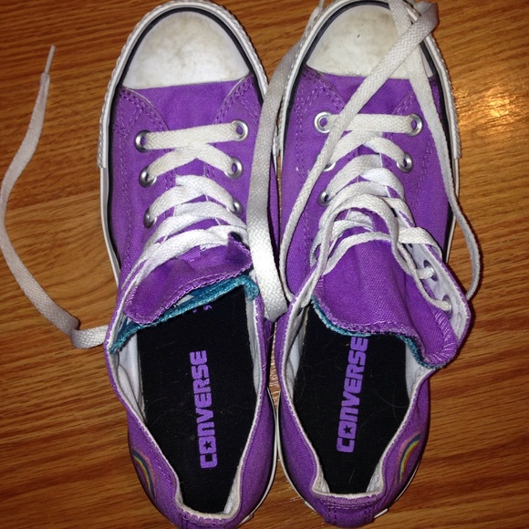 Purple All Star Converse Sneakers - Picture 2 of 4