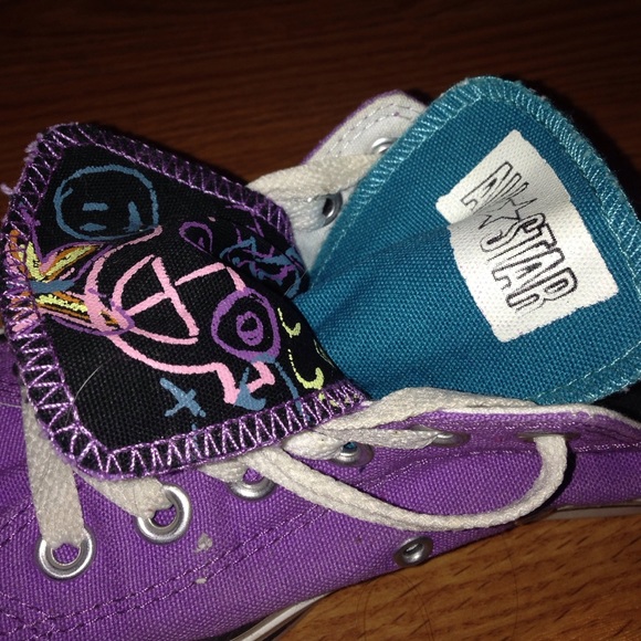 Purple All Star Converse Sneakers - Picture 3 of 4