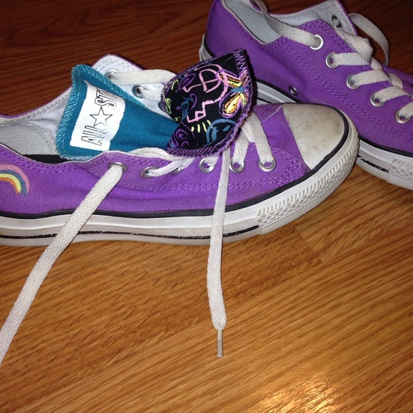 Purple All Star Converse Sneakers - Picture 4 of 4