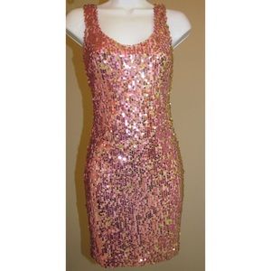Light pink sequined dress