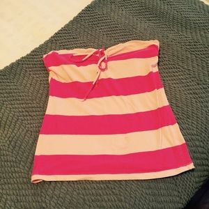 Pink stripe tube top - Victoria's Secret in pink