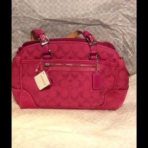 Coach Signature Pink Satchel