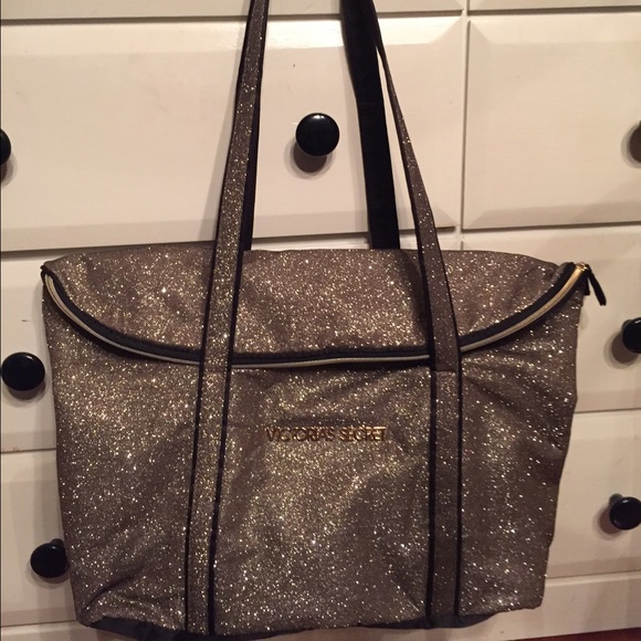 Victoria's Secret Handbags - Victoria's Secret large gold tote