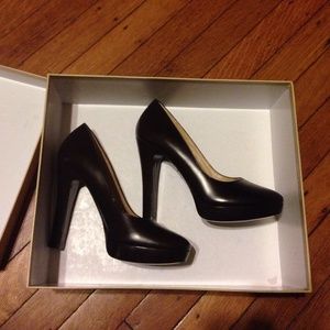 Chocolate Michael Kors Raceway Platform Pumps