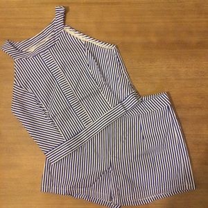 Brand New! Blue Striped Short Set!