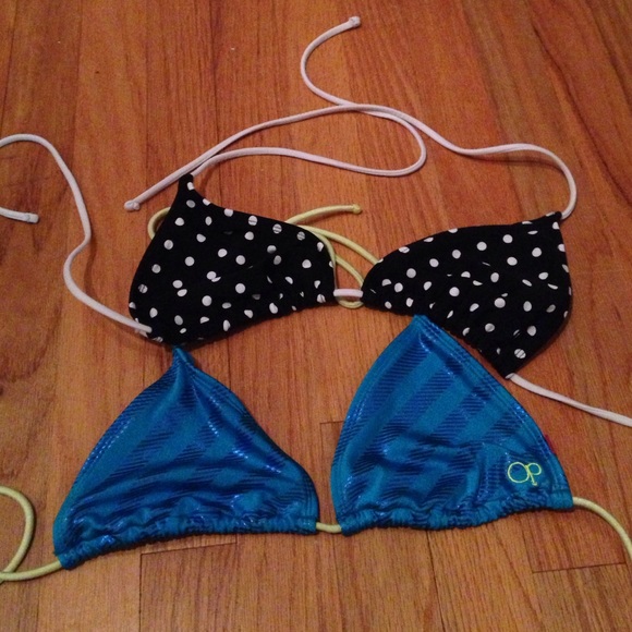 Two bathing suit tops