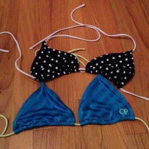 Two bathing suit tops