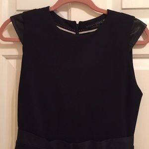 Alice + Olivia black mixed media dress