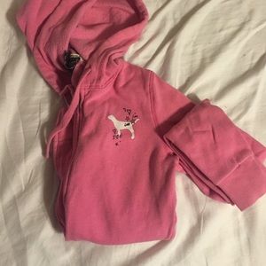 VS pink hooded sweatshirt