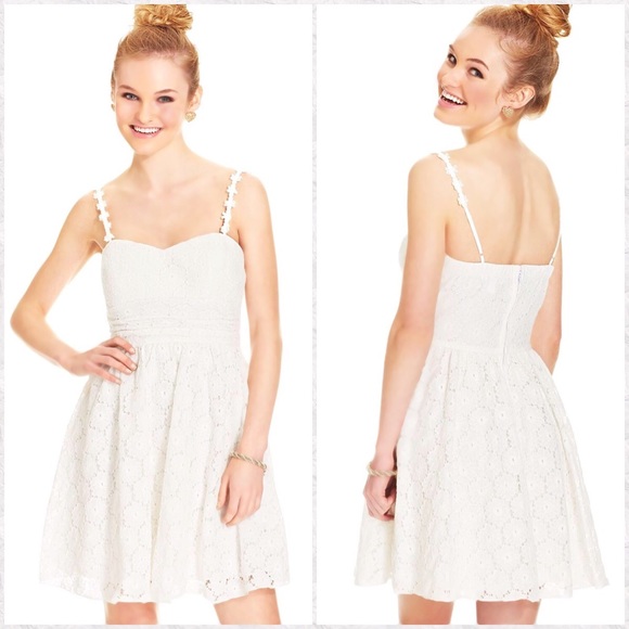 IVORY DAISY LACE BRA TOP PARTY DRESS