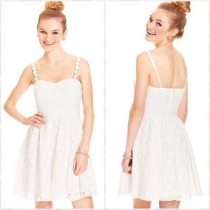 IVORY DAISY LACE BRA TOP PARTY DRESS