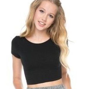 Brandy Melville Black Crop Top