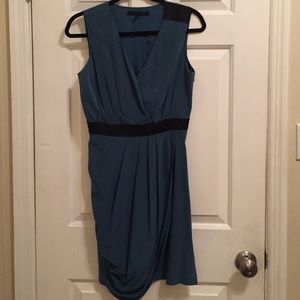Cynthia steffe Grecian draped blue dress