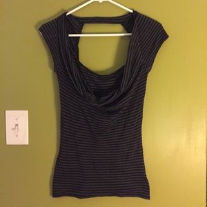 Striped backless top