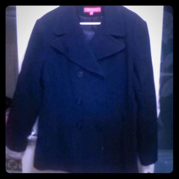 Anne Klein Black peacoat x large