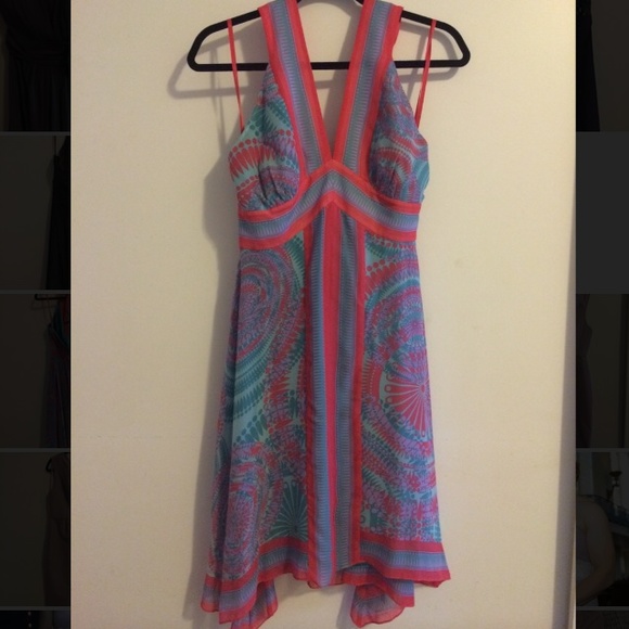 BCBG MaxAzria printed halter dress