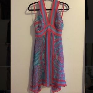 BCBG MaxAzria printed halter dress